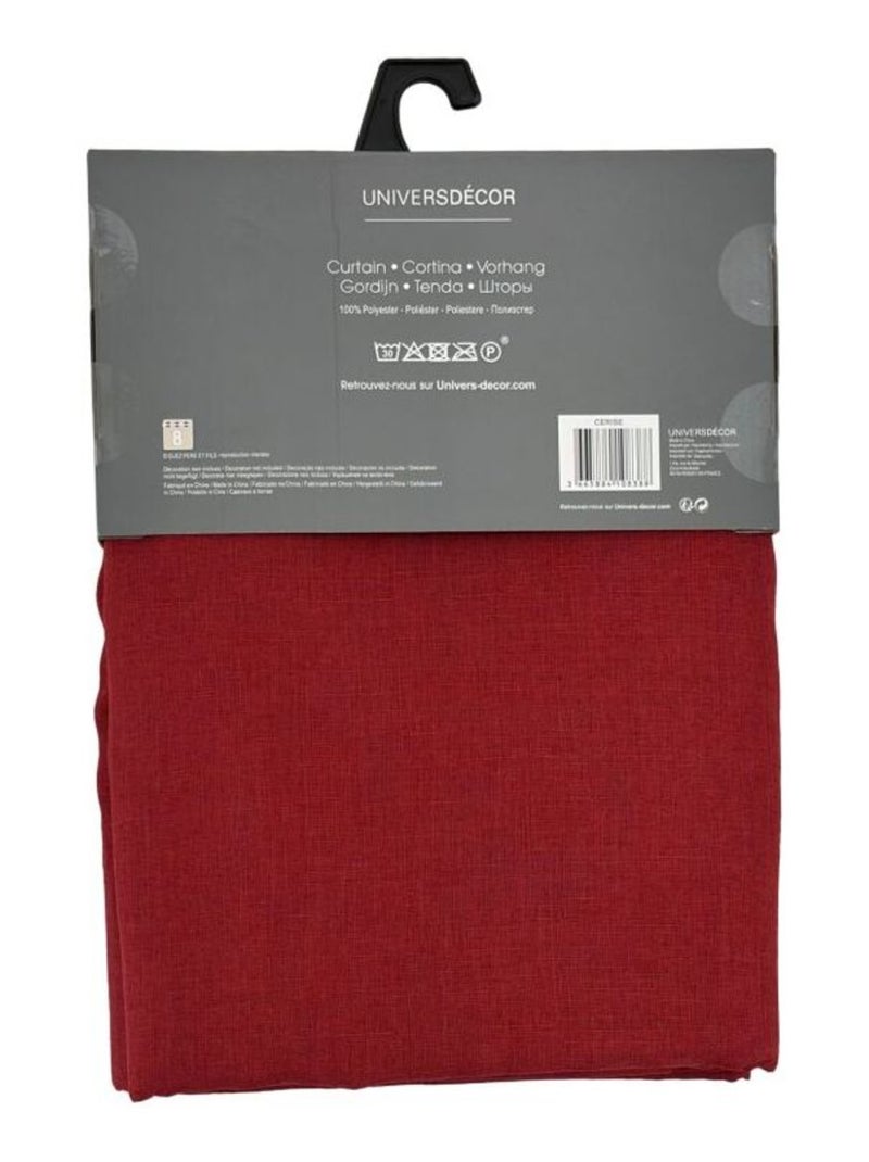 Rideau - Univers Décor - 100% Polyester Rouge - Kiabi