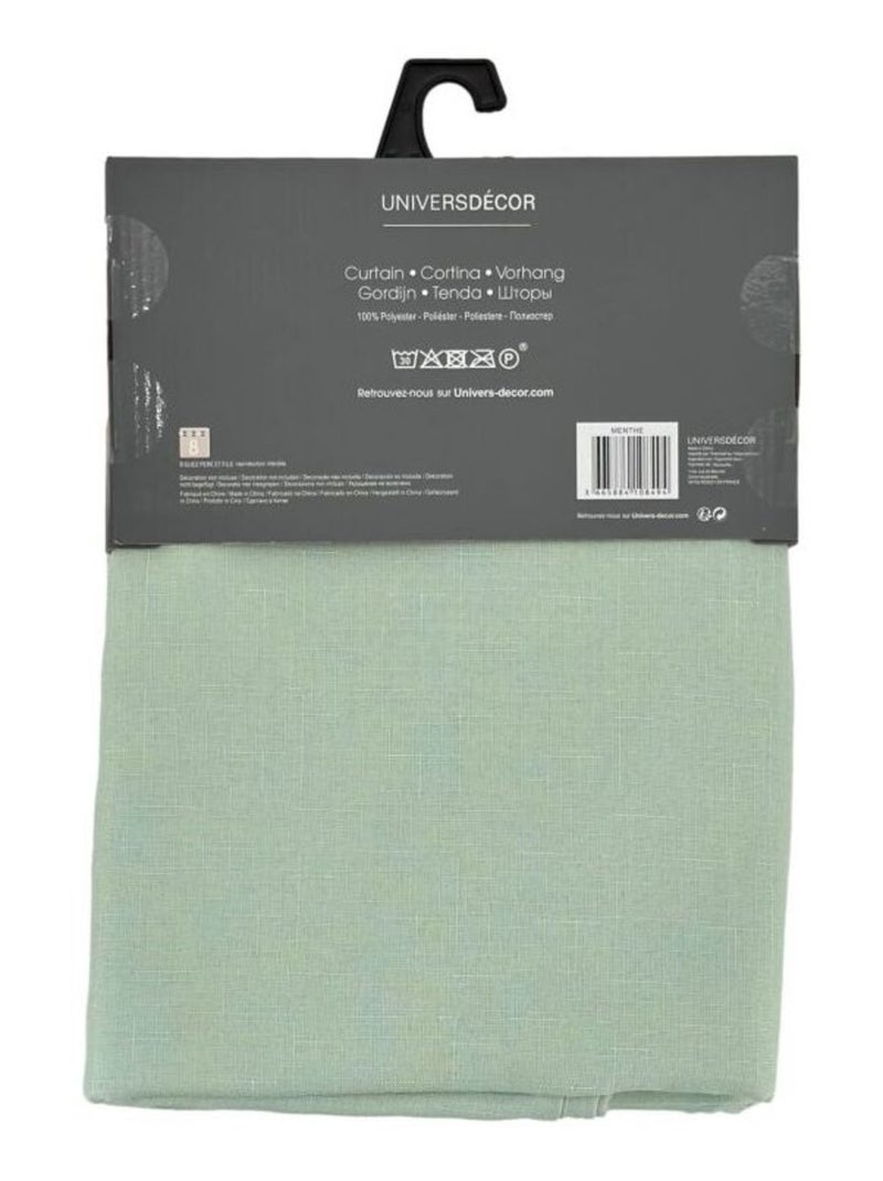 Rideau - Univers Décor - 100% Polyester Vert menthe - Kiabi