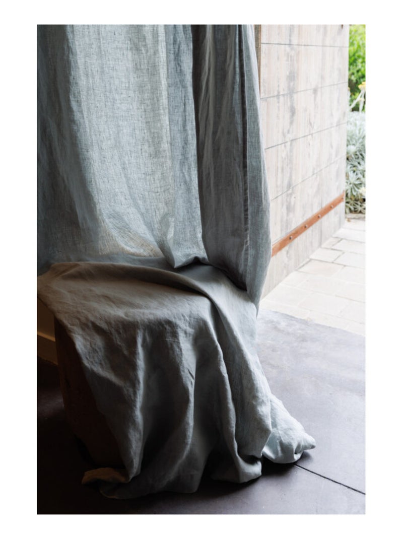 Rideau - Vent du Sud - 100% Lin lavé Blanc - Kiabi