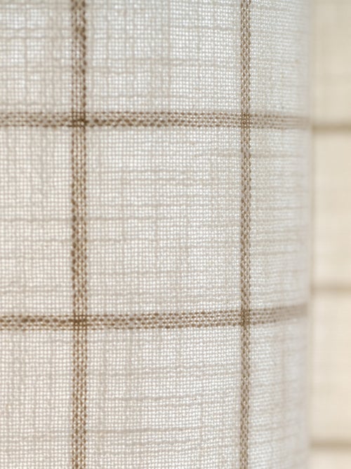 Rideau 100% coton à carreaux beige LOURMARIN - Kiabi Rideau 100% coton à carreaux beige LOURMARIN - Kiabi