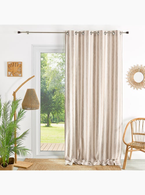 Rideau 100% coton larges rayures LOURMARIN - Kiabi
