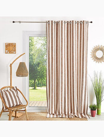 Rideau 100% coton larges rayures LOURMARIN
