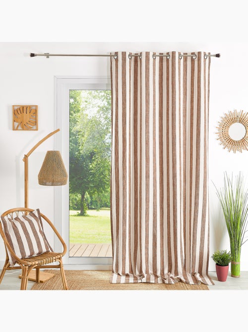 Rideau 100% coton larges rayures LOURMARIN - Kiabi
