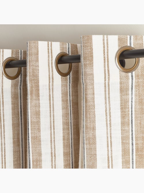 Rideau 100% coton rayures tapissier LOURMARIN - Kiabi
