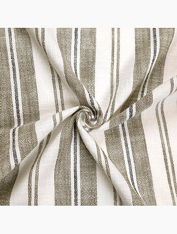 Rideau 100% coton rayures tapissier LOURMARIN