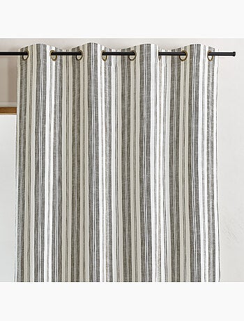 Rideau 100% coton rayures tapissier lourmarin