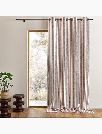 Rideau 100% coton rayures tapissier LOURMARIN