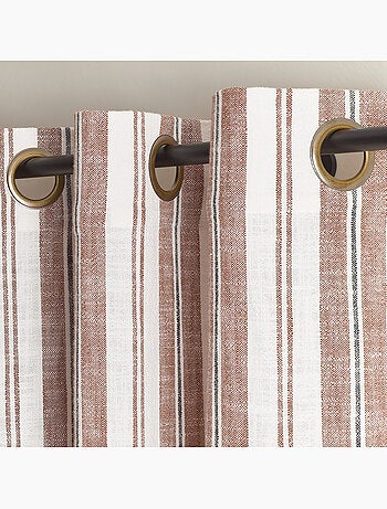 Rideau 100% coton rayures tapissier LOURMARIN