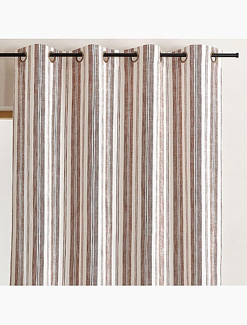 Rideau 100% coton rayures tapissier lourmarin
