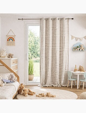 Rideau 100% coton vichy lourmarin