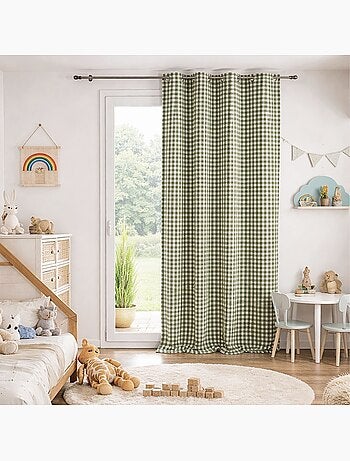 Rideau 100% coton vichy LOURMARIN