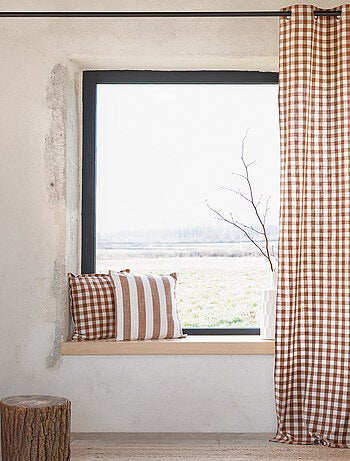 Rideau 100% coton vichy LOURMARIN