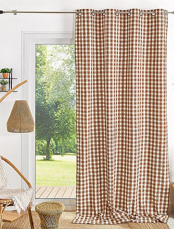 Rideau 100% coton vichy LOURMARIN