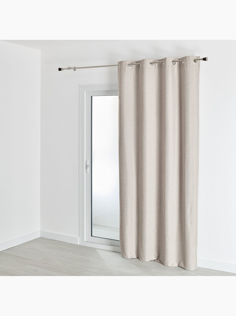 Rideau 100% occultant  - Effet chiné Beige clair - Kiabi