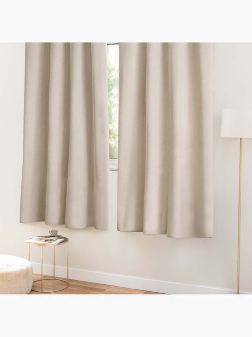Rideau 100% occultant à œillets en tissu uni - Kiabi Rideau 100% occultant à œillets en tissu uni - Kiabi