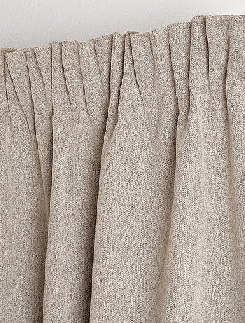 Rideau 100% occultant double face galon fronceur