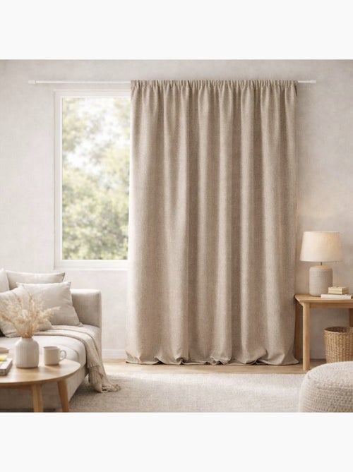 Rideau 100% occultant double face galon fronceur - Kiabi