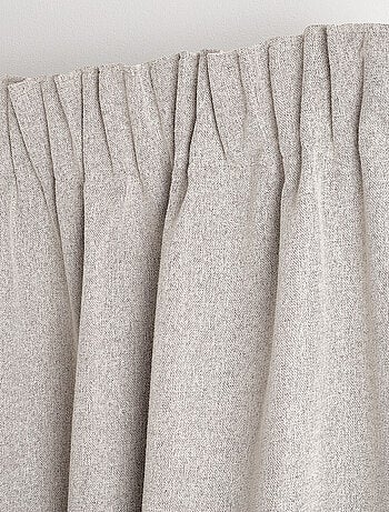 Rideau 100% occultant double face galon fronceur