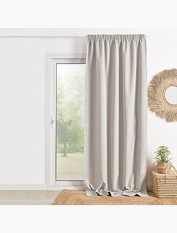 Rideau 100% occultant double face galon fronceur