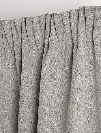 Rideau 100% occultant double face galon fronceur