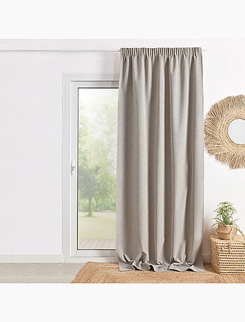 Rideau 100% occultant double face galon fronceur