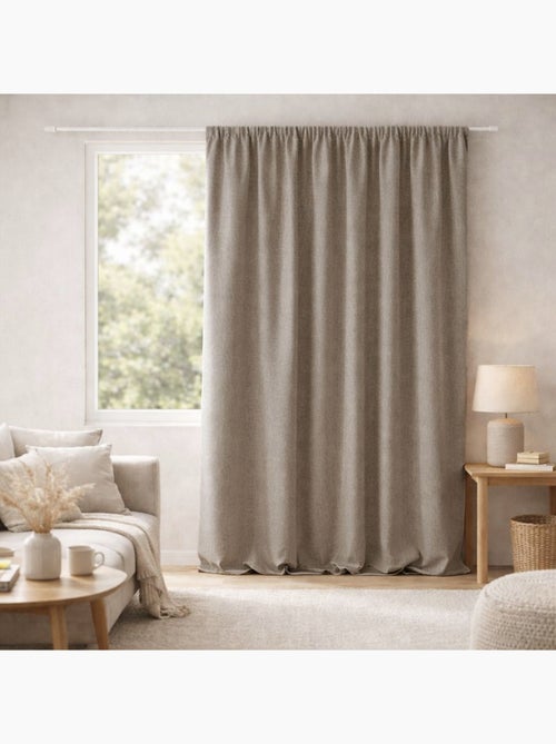 Rideau 100% occultant double face galon fronceur - Kiabi