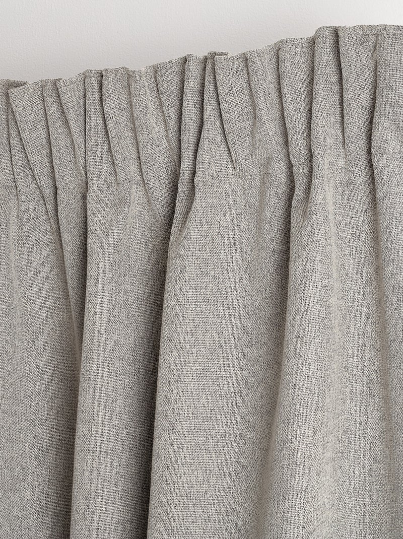 Rideau 100% occultant double face galon fronceur Taupe - Kiabi