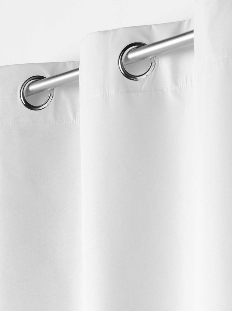 Rideau 100% occultant en microfibre Blanc - Kiabi