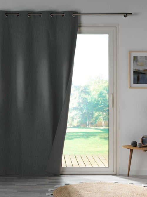Rideau 100% occultant en microfibre - Kiabi