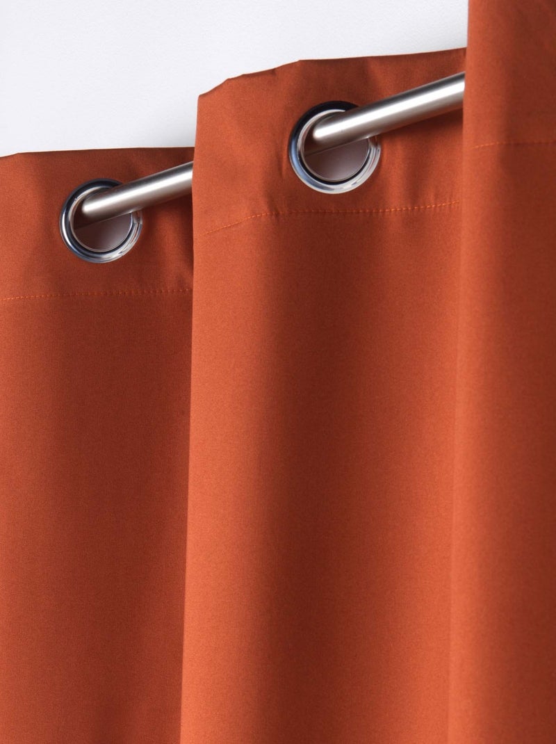 Rideau 100% occultant en microfibre Terracotta - Kiabi