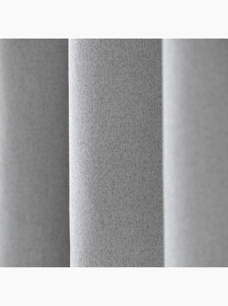 Rideau 100% occultant thermique phonique chin? Gris clair - Kiabi