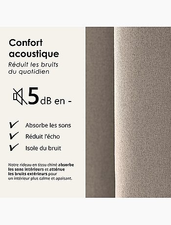 Rideau 100% occultant thermique phonique chin?