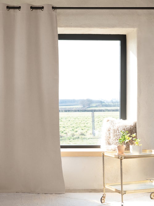 Rideau 100% occultant thermique phonique chiné - Kiabi