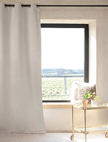 Rideau 100% occultant thermique phonique chiné