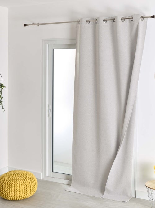 Rideau 100% occultant thermique phonique chiné - Kiabi