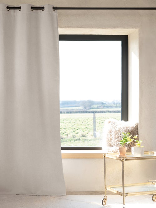 Rideau 100% occultant thermique phonique chiné - Kiabi