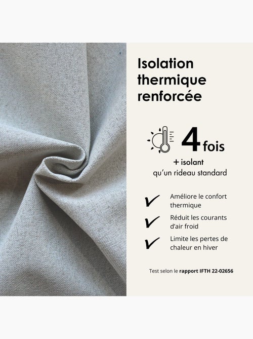 Rideau 100% occultant thermique phonique chiné midnight - Kiabi Rideau 100% occultant thermique phonique chiné midnight - Kiabi