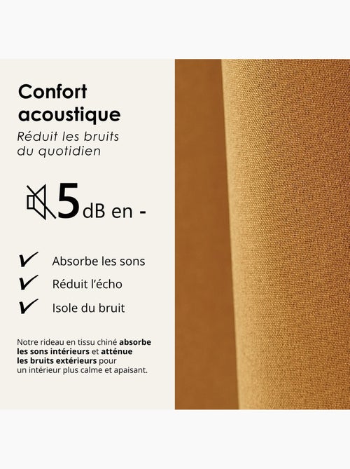 Rideau 100% occultant thermique phonique chiné midnight - Kiabi Rideau 100% occultant thermique phonique chiné midnight - Kiabi