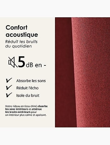 Rideau 100% occultant thermique phonique chiné midnight