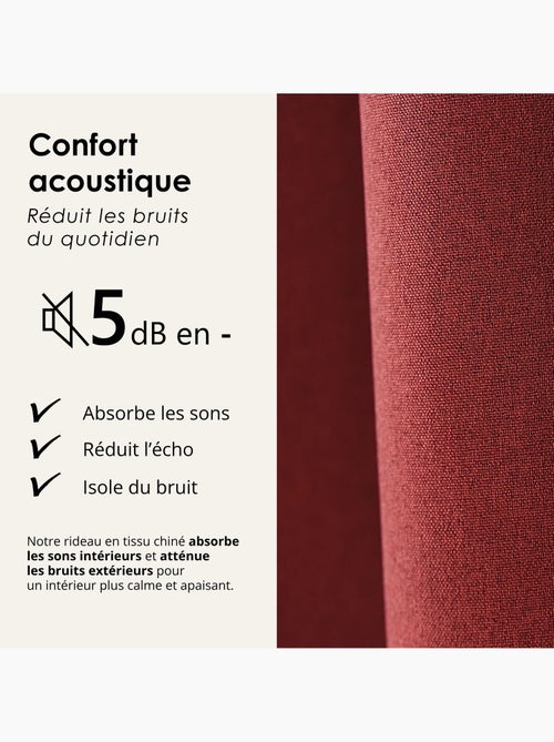 Rideau 100% occultant thermique phonique chiné midnight - Kiabi Rideau 100% occultant thermique phonique chiné midnight - Kiabi