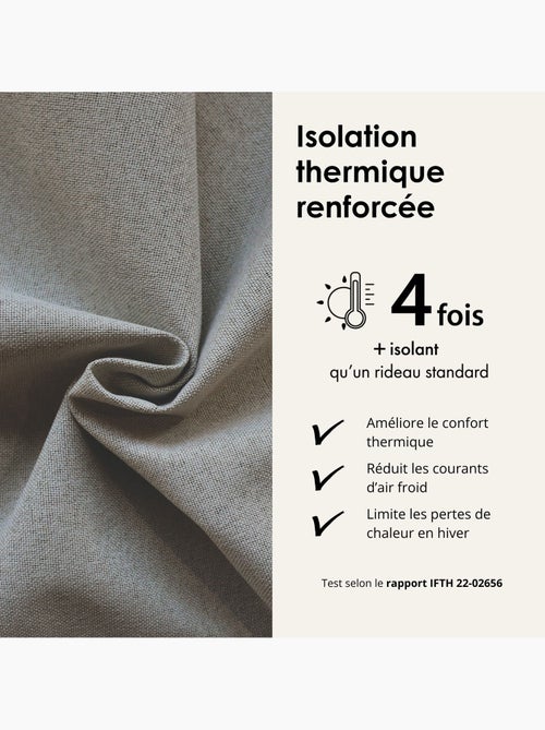Rideau 100% occultant thermique phonique chiné midnight - Kiabi Rideau 100% occultant thermique phonique chiné midnight - Kiabi