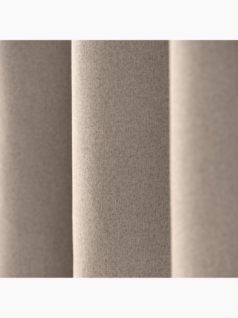 Rideau 100% occultant thermique phonique chiné midnight Taupe - Kiabi