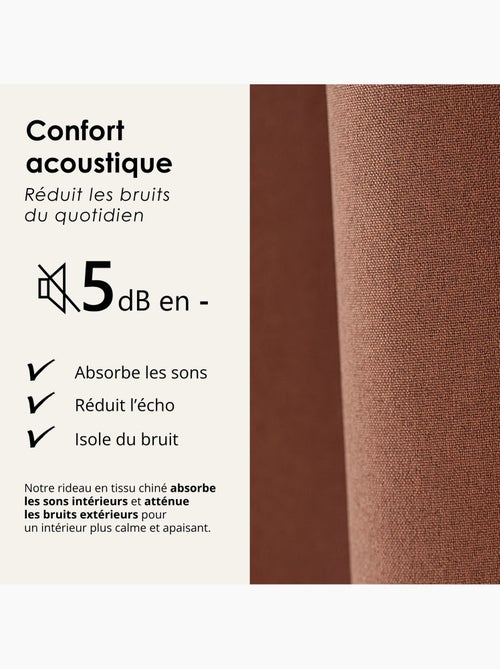 Rideau 100% occultant thermique phonique chiné midnight - Kiabi Rideau 100% occultant thermique phonique chiné midnight - Kiabi