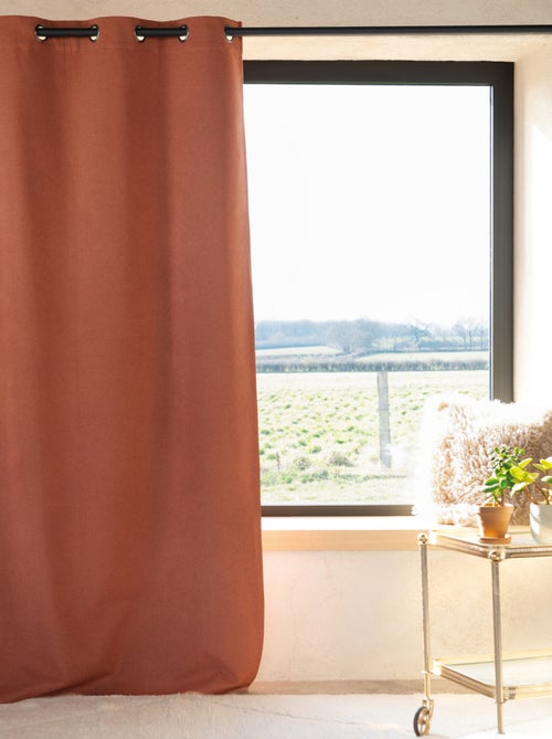 Rideau 100% occultant thermique phonique chiné - Kiabi