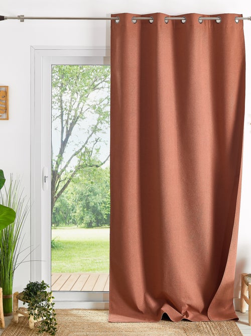 Rideau 100% occultant thermique phonique chiné - Kiabi