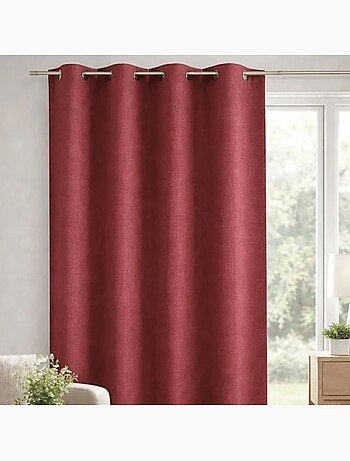 Rideau 100 % occultant uni doublé