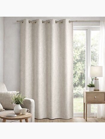 Rideau 100 % occultant uni doublé