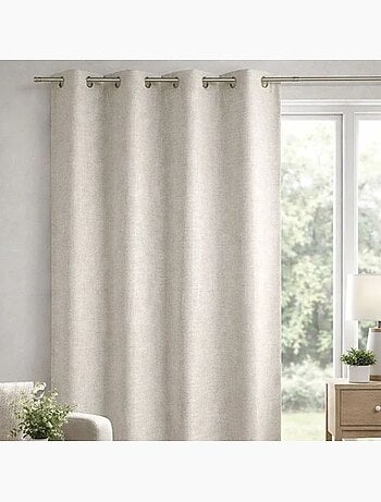 Rideau 100 % occultant uni doublé