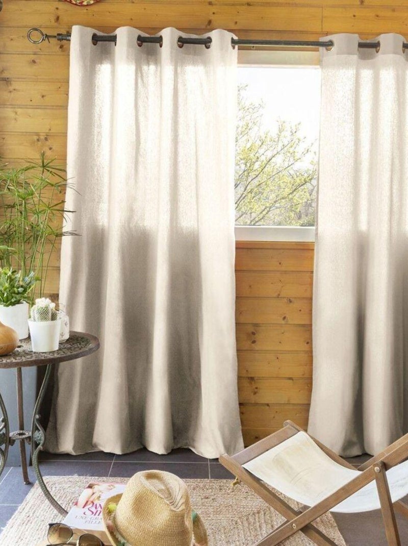 Rideau 140x260 en Coton Beige - Kiabi