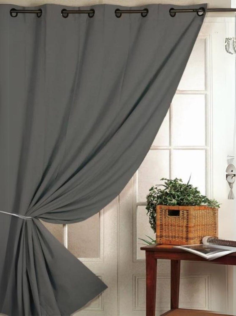 Rideau 80% occultant vu sur D&CO ! gris anthracite - Kiabi